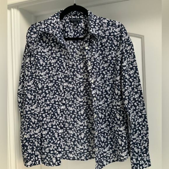 Brooks Brothers Navy and White Floral Shirt - Picture 1 of 6